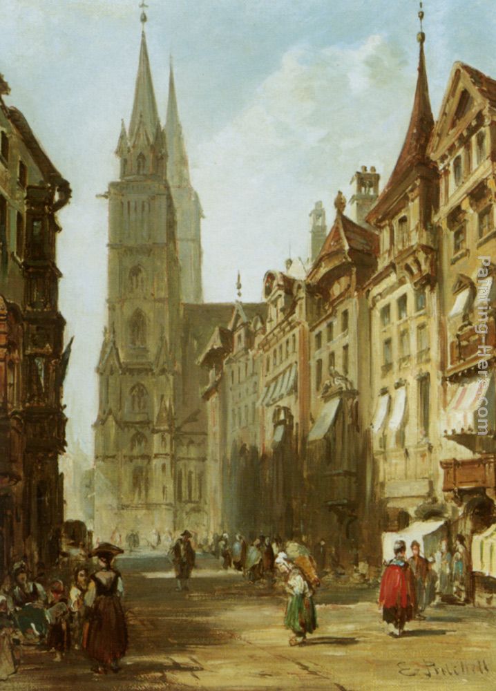 Nuremberg painting - Edward Pritchett Nuremberg art painting